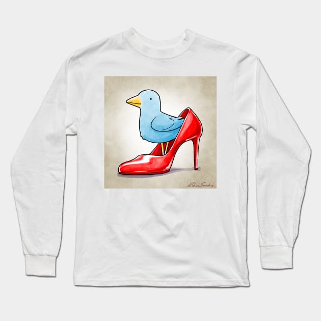 Fashion Bird - Heels Long Sleeve T-Shirt by JadedSketch